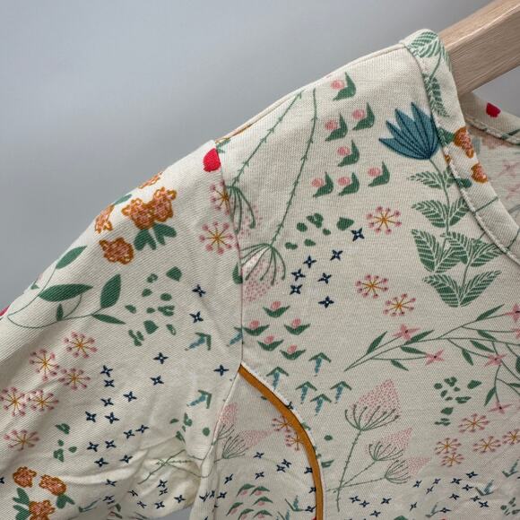 Hanna Andersson Floral Long Sleeve Cotton Princess Seam Dress // 150 or US 12 - Picture 5 of 11